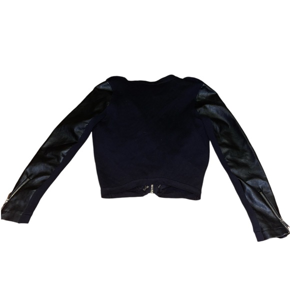 NEW Macy’s INC International Concept Knit
Moto Faux Leather Double Zipper Jacket - Picture 10 of 10
